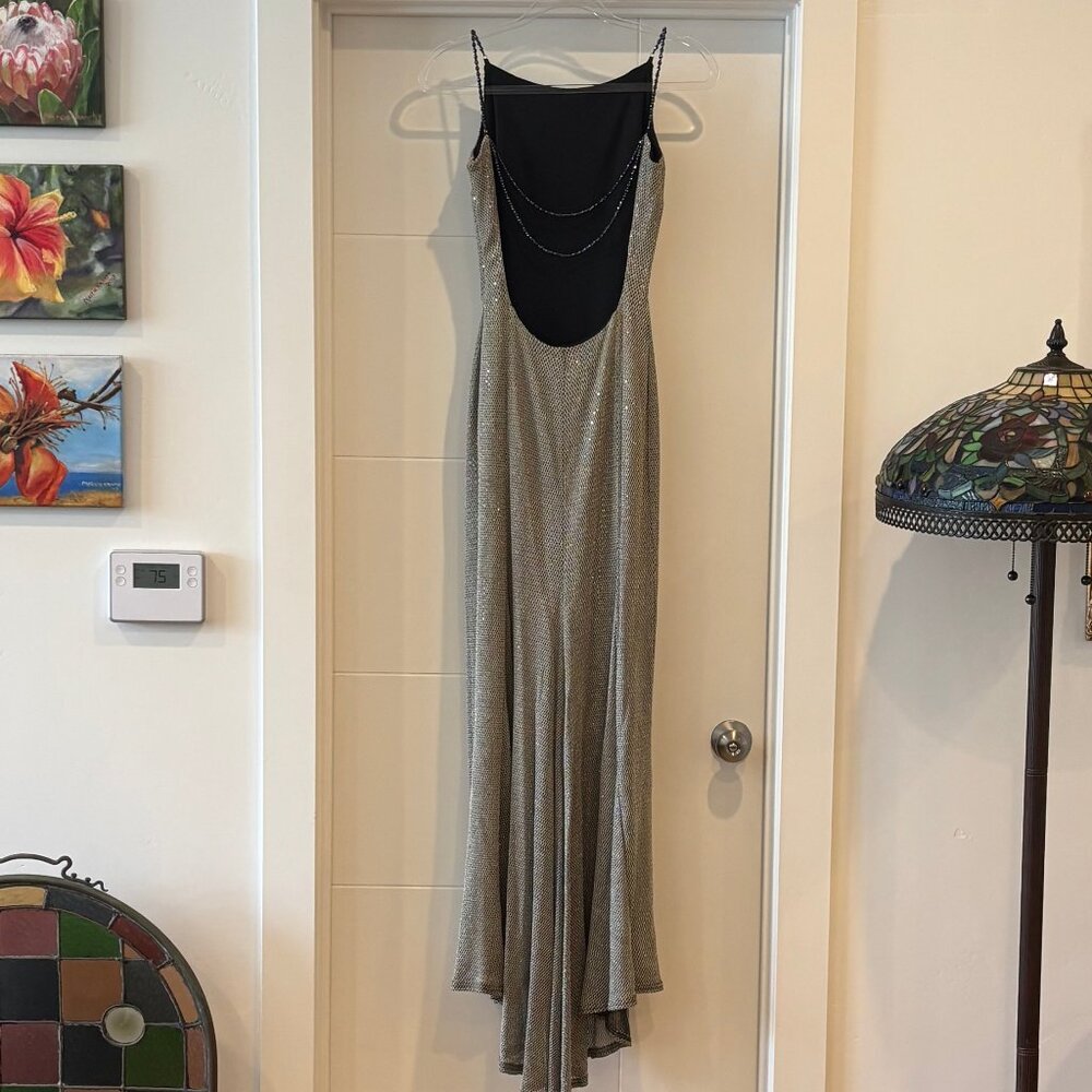 Jessica Mcclintock For Cach Sparkly Silver/Gold E… - image 3